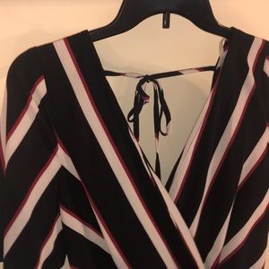 Black, red, white romper